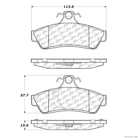 Centric Parts Ext Wear Brake Pad, 106.10481 106.10481